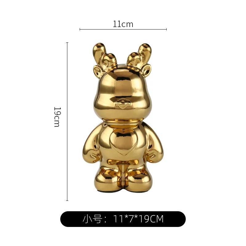 

Новый креативный дракон-талисман, гостиная, тумба под телевизор, домашнее керамическое украшение, легкая роскошная свинья-копилка, статуя животного, скульптура, подарки золотой