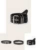 Fashionable Solid Color Star And Rivet Decor Women Casual Belt For Commuter Style And Fashion Accessories