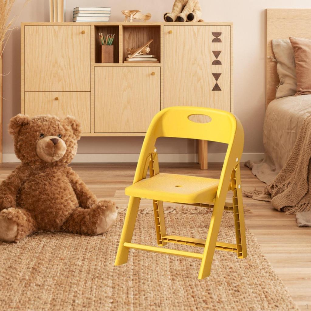 Kids Chair Child Seat Study Anti Slip Lightweight School Stack Folding for Nursery Home