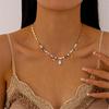 Vintage Inspired Star And Moon Pendant Necklace Adjustable Length Neckchain Fashion Jewelry For Elegant Occasions