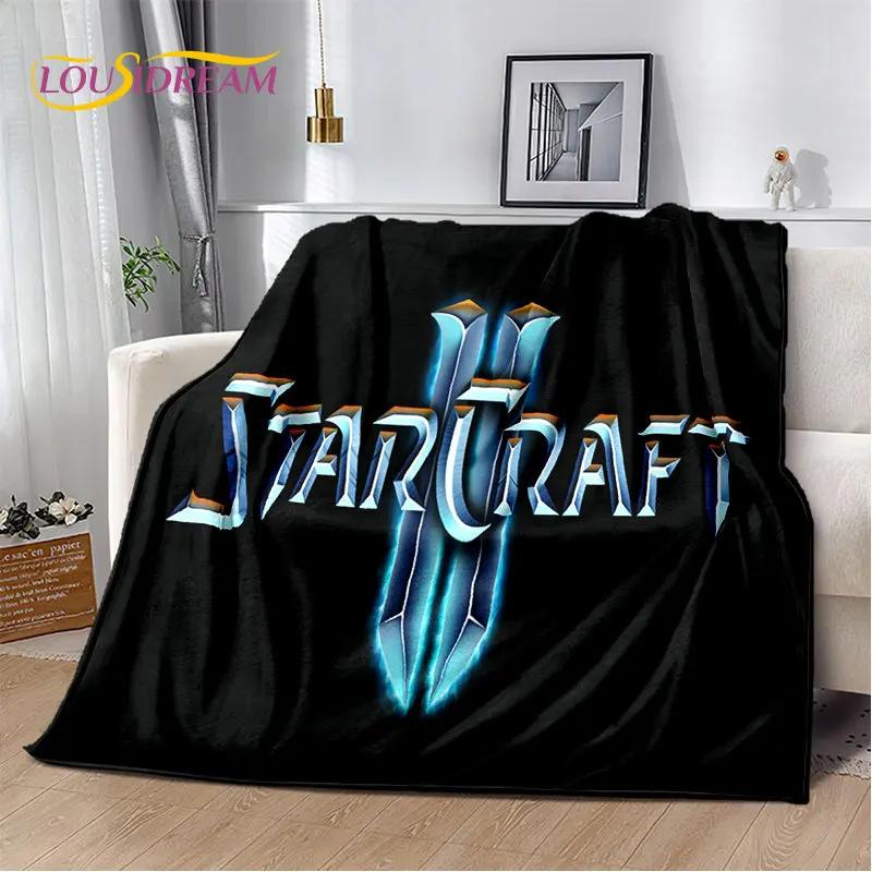 D HD StarCraft Gamer Plush Throw Blanket Soft Flannel for Bedroom Living Room Bed Sofa Picnic Cover Perfect for Kids and Adults