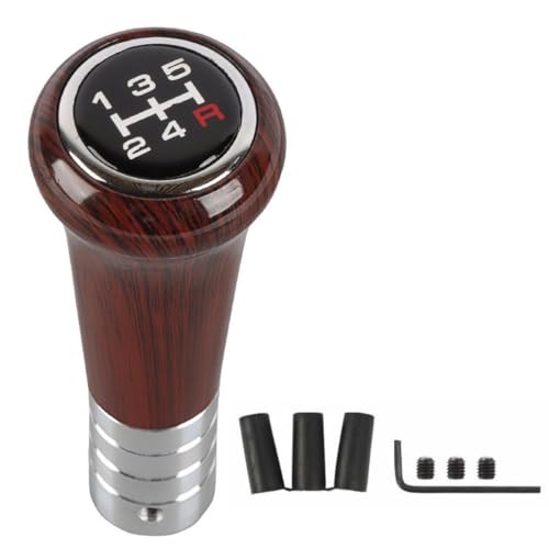 

D.Stomo Wood Grain Shift Knob, 5-Speed, Retro Style, Compatible with M8, M10, and M12 Shifters, for Classic Cars with Manual Transmissions (Type A)