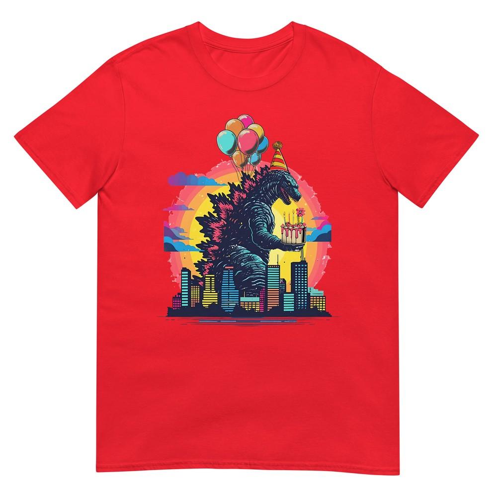 Kaiju Birthday Balloon Cake Monster Movie Bday Decoration TShirt