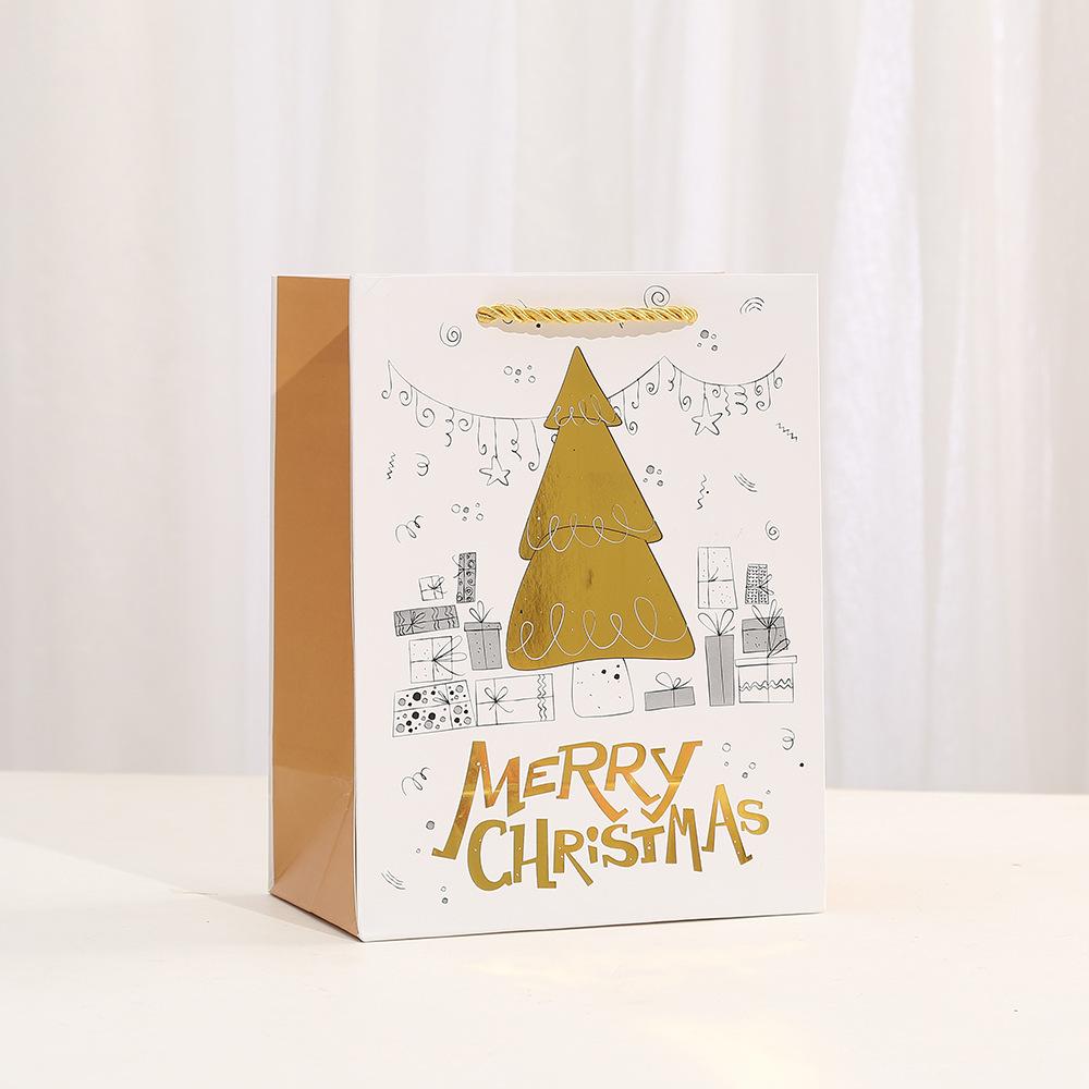 StoBag, Weihnachtliche Geschenktaschen, Warme Feiertagswünsche, für Partyzubehör, Süße Verpackung, Wiederverwendbares Papier, 6/10 Stück