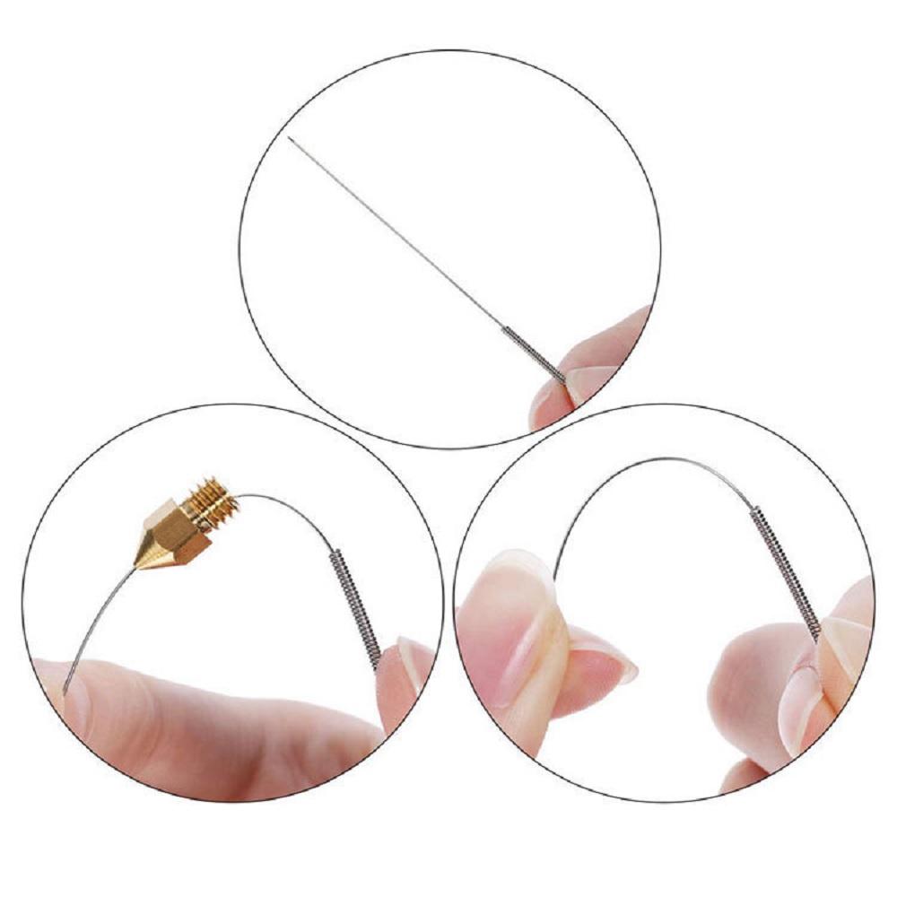 19PCS 0.4mm 3D Printer Extruder Nozzle Cleaning Needles Tool Kit For CR-10 Ender