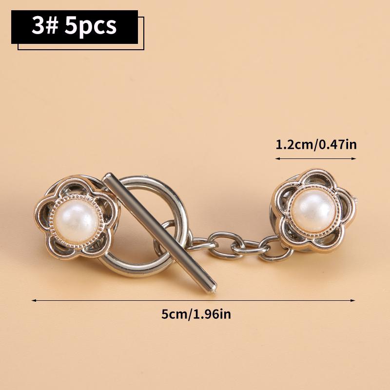 5 Sets Metal OT Button Up Clothes With No Sewing, Mother Button Up, Coat, Sweater, Cardigan, Women's Decorative Brooch Button