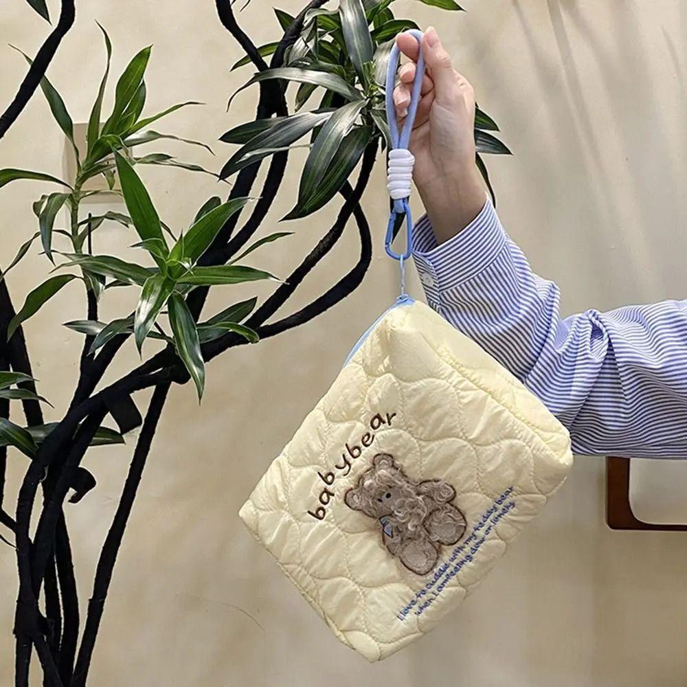 Handheld Embroidery Cosmetic Bag Puppy Skincare Storage Bag Toiletry Organizer  Lipstick Storage