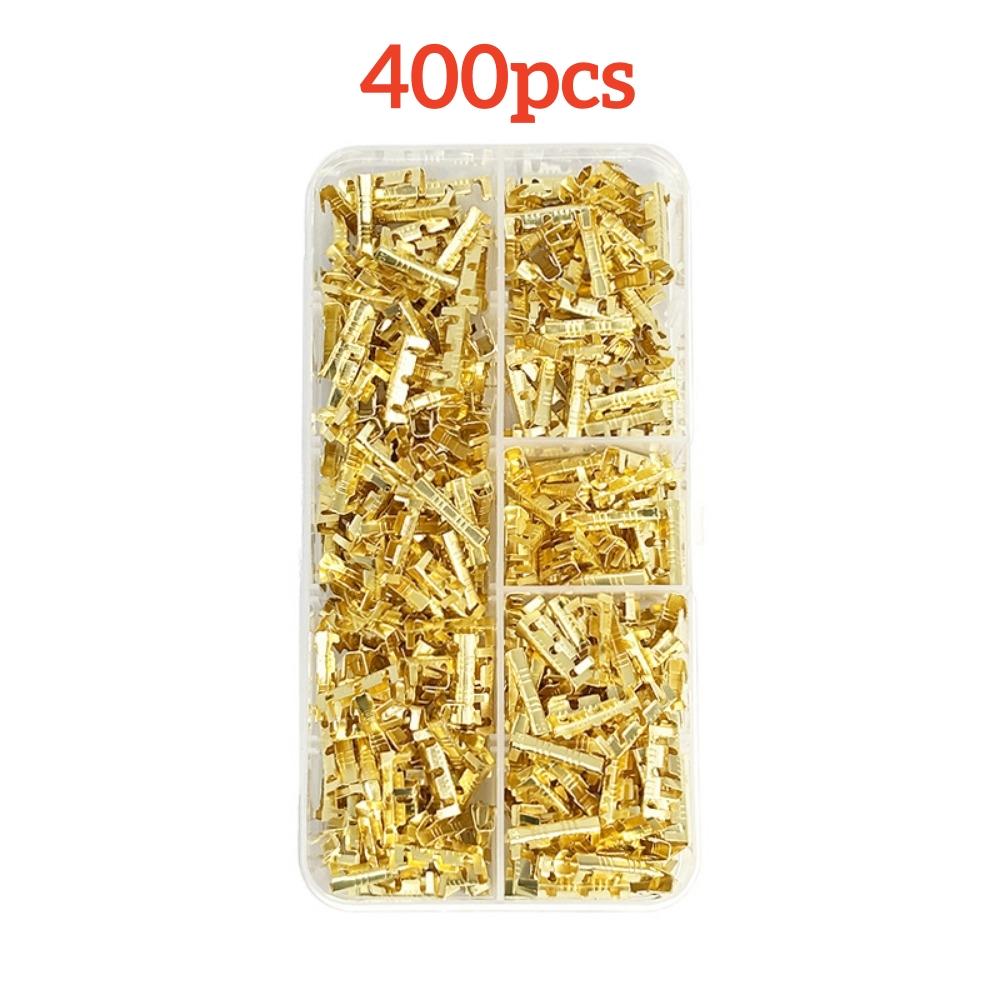 U-Shaped Double Crimp Terminal – Non-Insulated Wire Connector for 0.3-1.5mm² Cables | Electrical Terminal Lug, Easy Wire Joining