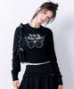 Nigaennikol Cashmere Butterfly Signature Crop Knit_Black