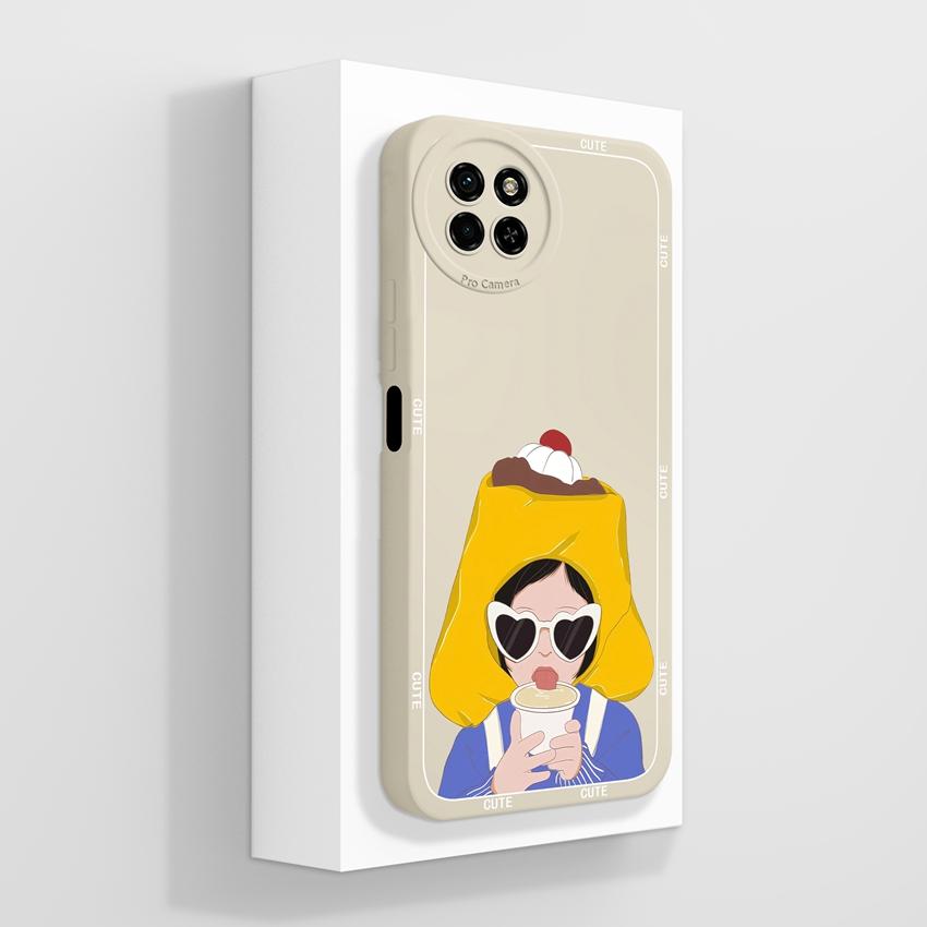 For Itel S23 S24 S25 P55 P65 A70 A80 Lovely Cat Phone Cover Camera Protection Soft Liquid Silicone High Quality Anti Fingerprint Case For Itel Housing
