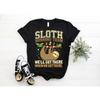 Sloth Running Team Funny T Shirt Cute Lazy Sarcastic Humor Casual Top For Lovers Vintage Stylish Slightly
