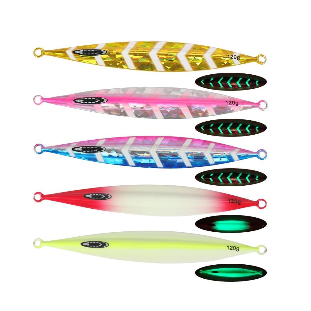 Tolure Jig 150g Slowly Sinking Laser Foil Paper Luminous Sea