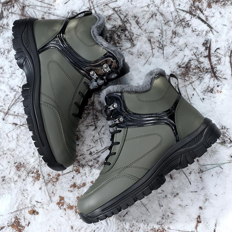New Men Winter Snow Boots Women Super Warm Ankle Boots Unisex Plush Sneakers Wearable Anti-slip Waterproof Men's High Top Boots