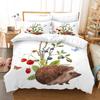 Lovely Animal Hedgehog Bedding Set 3D Print Comfortable Queen King Single Duvet Cover Set Home Textile Decoration Scenery