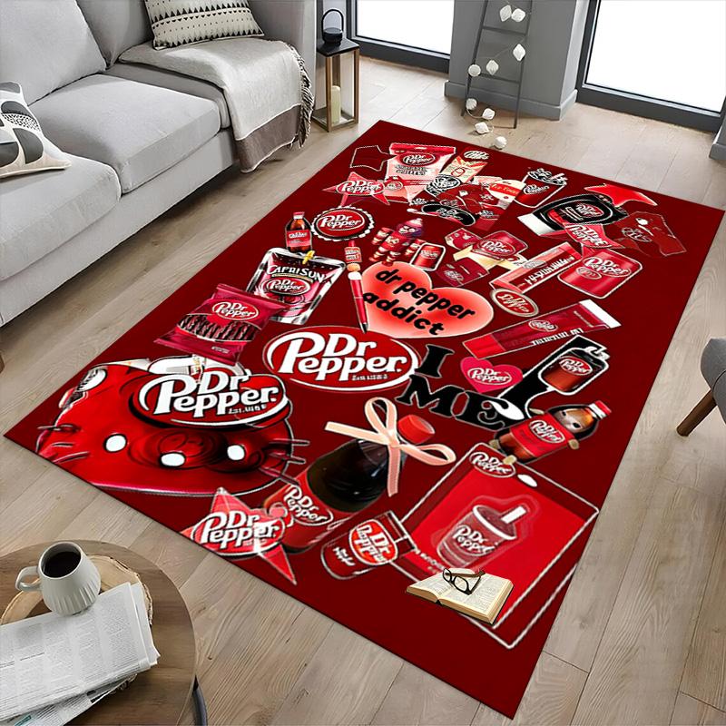 Dr Pepper Obsession Carpet For Playroom Bedroom Living Room Sofa Home Decorkids Game Area Rug Nonslip Floor Mat