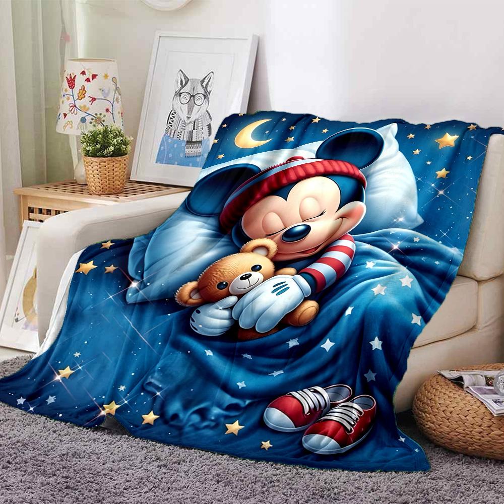 1pc M-Mouse Blanket, Gift, for Men and Women, Soft Blanket, Good for Sofa Bed Couch Travel, Lightweight Flannel Blanket