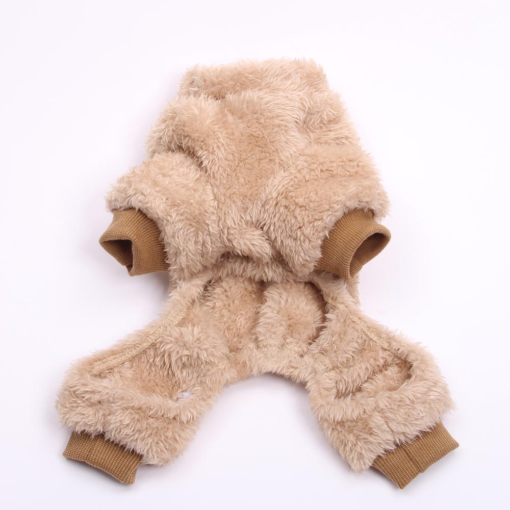 Winter Dog Cat Striped JumpSuit Hoodie Solid Design Pet Puppy Pajamas Cat Puppy Nightshirt T-Shirt  Suitable for Going Out