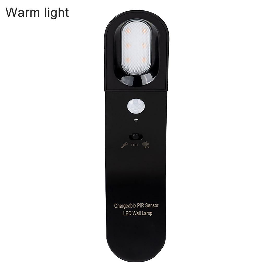 USB Chargeable LED Wall Lamp Emergency Lighting Human Body Sensor Night Light