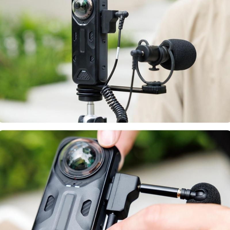 Professional Microphone Sound Adapter for X4 External Microphone Type C 3.5mm Port Mic Charging Recording Adapter