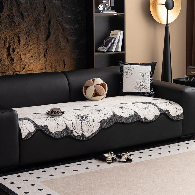 Special-Shaped Sofa Cushion Winter Plush Light Luxury High-End Straight-Row Leather Sofa Seat Cushion  New Sofa Cover