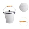 Enamel Bucket Ice with Lid Rustic Rice Container Liquid Storage Cans for Bridal