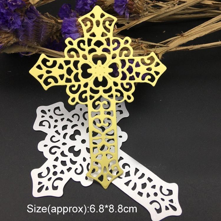 

Искусство выемки крестов Металлические штампы для скрапбукинга Тиснение Трафареты Изготовление открыток Ремесло Декор серебряный