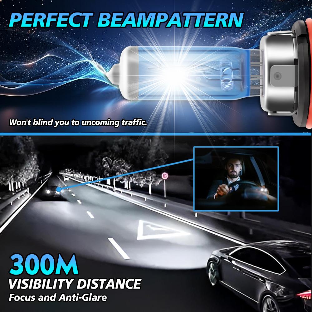 2Pcs Car HB3 Halogen Bulbs 9005 9006 HB4 Headlight Fog Light Bulb Lamp Light 6000K White Auto Turbo Mini Headlights 100W Bulbs 7
