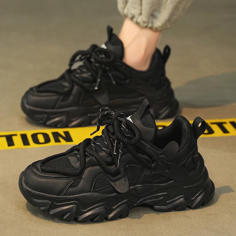 Daddy shoes men's summer 2025 new thick-soled white sports summer breathable youth casual little white men's shoes