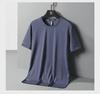 Men's Quick-Dry Ice Silk Short Sleeve Sport T-Shirt - Breathable, Elastic, Casual Round Neck
