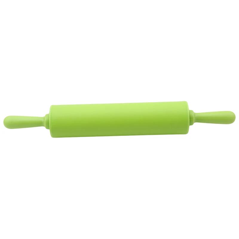 Non-stick Silicone Food Grade Rolling Pin Fondant Rolling Pin DIY Kitchen Tools Dumpling Roller Cake Bakeware Tools 30x4.2cm