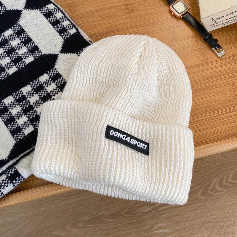 Hat Female Autumn and Winter New Ear Protection Wool Hat Red Face Small Warm Knitted Hat Big Head Circumference Cold Hat Male
