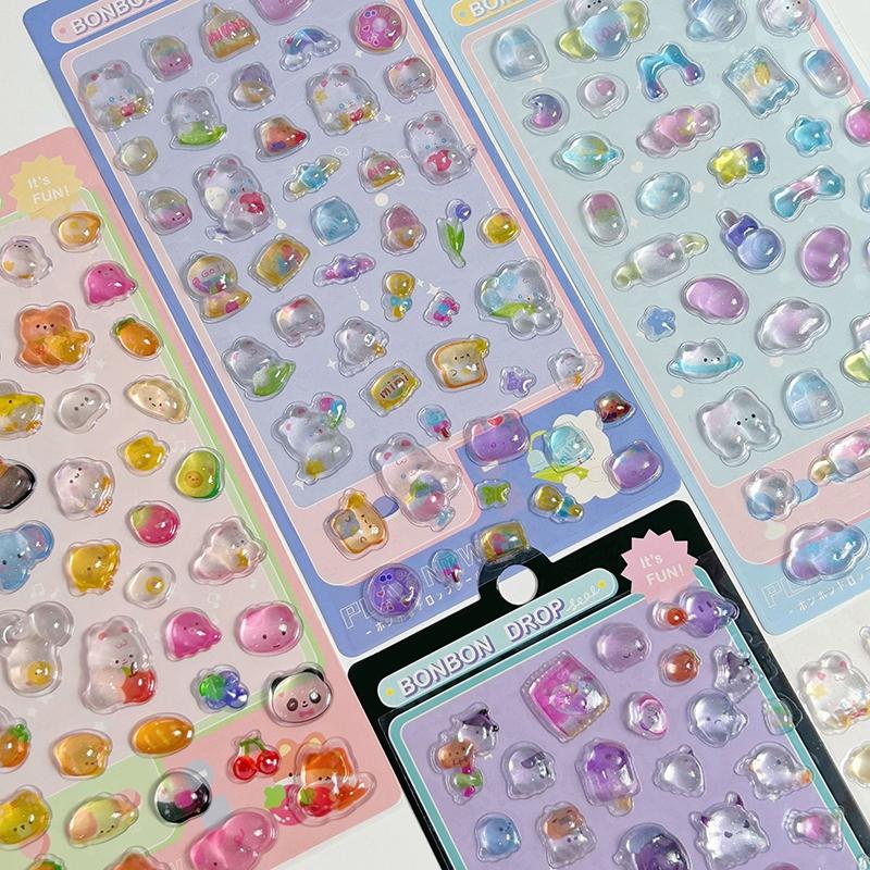 3D Cartoon Animal Stickers Kawaii 3D Decoration Stickers Stationery Sticker Scrapbook Sticker Decals DIY Phone Case Sticker