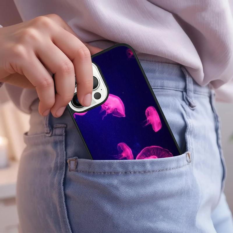 Jellyfish Phone Case For iPhone 17 Air 15 16e 14 13 Pro Max Coque 12 11 Pro Max PLUS cover