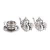 3Pcs 1:12 Dollhouse Miniture Teapot Cup Plate Toy Metal Tea Set Accessories
