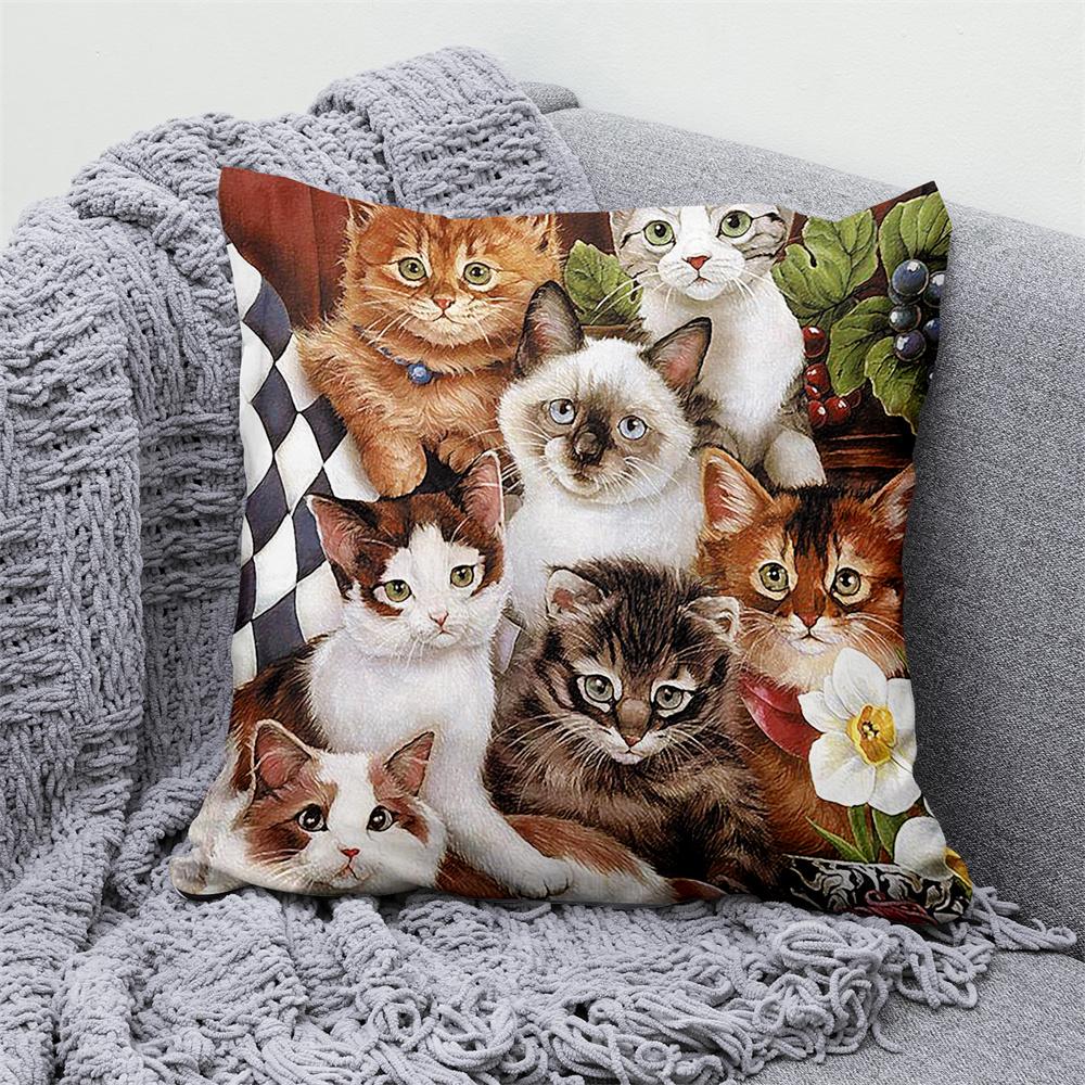 

Juste de coussin en velours, анималистический цветочный узор, декоративная ткань taie d oreiller, oreiller pour la maison, канапе, chambre, voiture, loup, vache 45x45cm