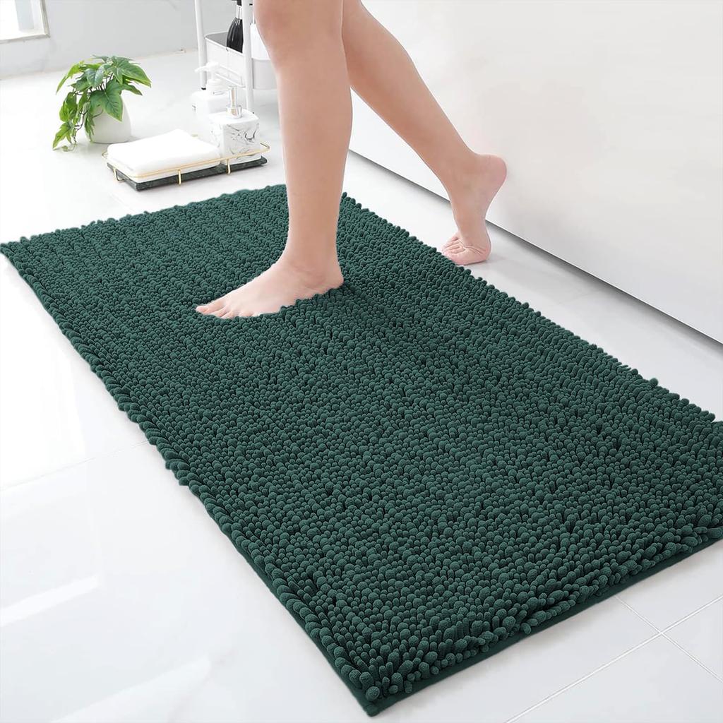Kitinjoy Chenille Badezimmermatten Extra Dick Saugfähig Rutschfest Badeteppiche Maschinenwäsche Plüsch Teppich Wohnzimmer Luxus Bodenmatten