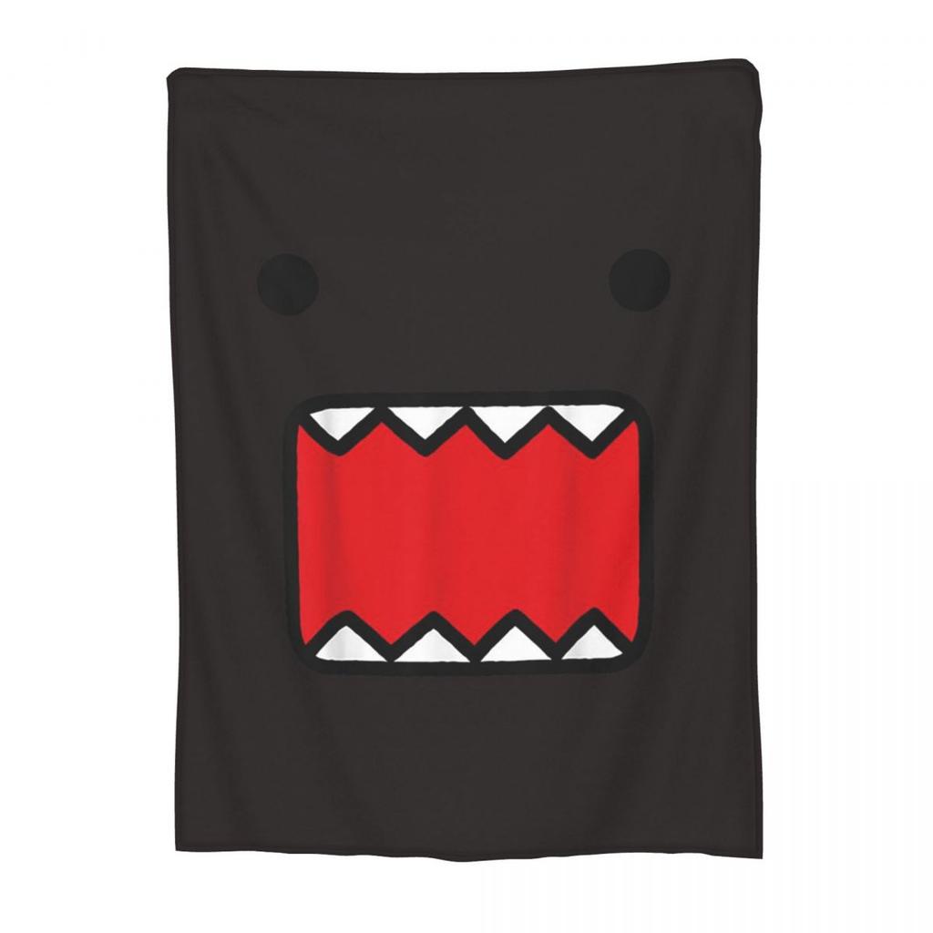 Domo Kun Doll Face Blanket Fleece Sofa Throw Blanket Lightweight for Couch Bedding Travel Throws Bedspread Quilt