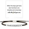 Pulseira Let Them Tube para Mulheres Homens Filha Melhor Amiga, Motivação de Autoestima Joia Inspiradora Trançada de Aço Inoxidável
