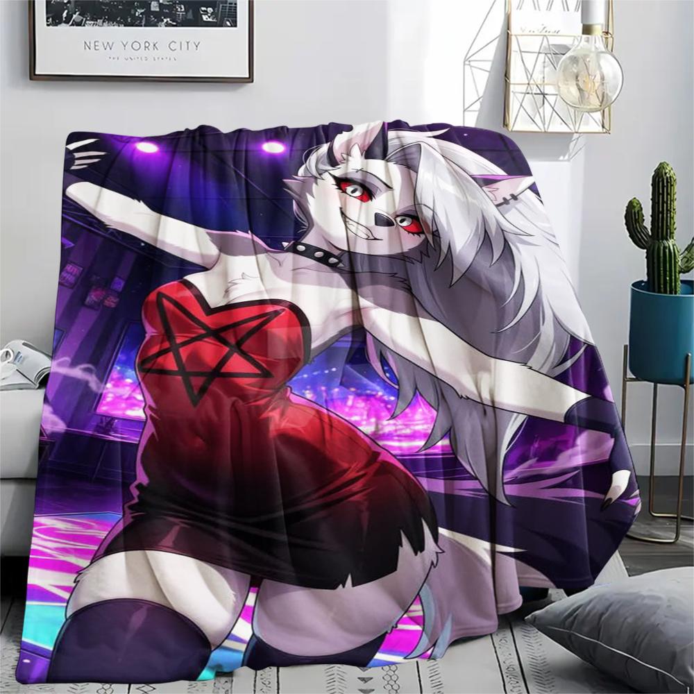 1PC Loona Print Flannel Blanket, High quality Comfortable for All Seasons, Home Decor, Warmth and Comfort, Perfect for Christmas Gifts 72