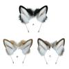 Cartoon Headband Fox Wolf Ears Shaped Hair Hoop Plush Party Headpiece Hair Band Party Cosplay Costume Props Unisex