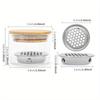 Polvo de Vidrio de Cristal Líquido Mezcla Lavado Pluma Taza de Uñas Líquido Mezcla Taza de Cristal Herramientas para Uñas Con Tapa Malla de Acero Inoxidable