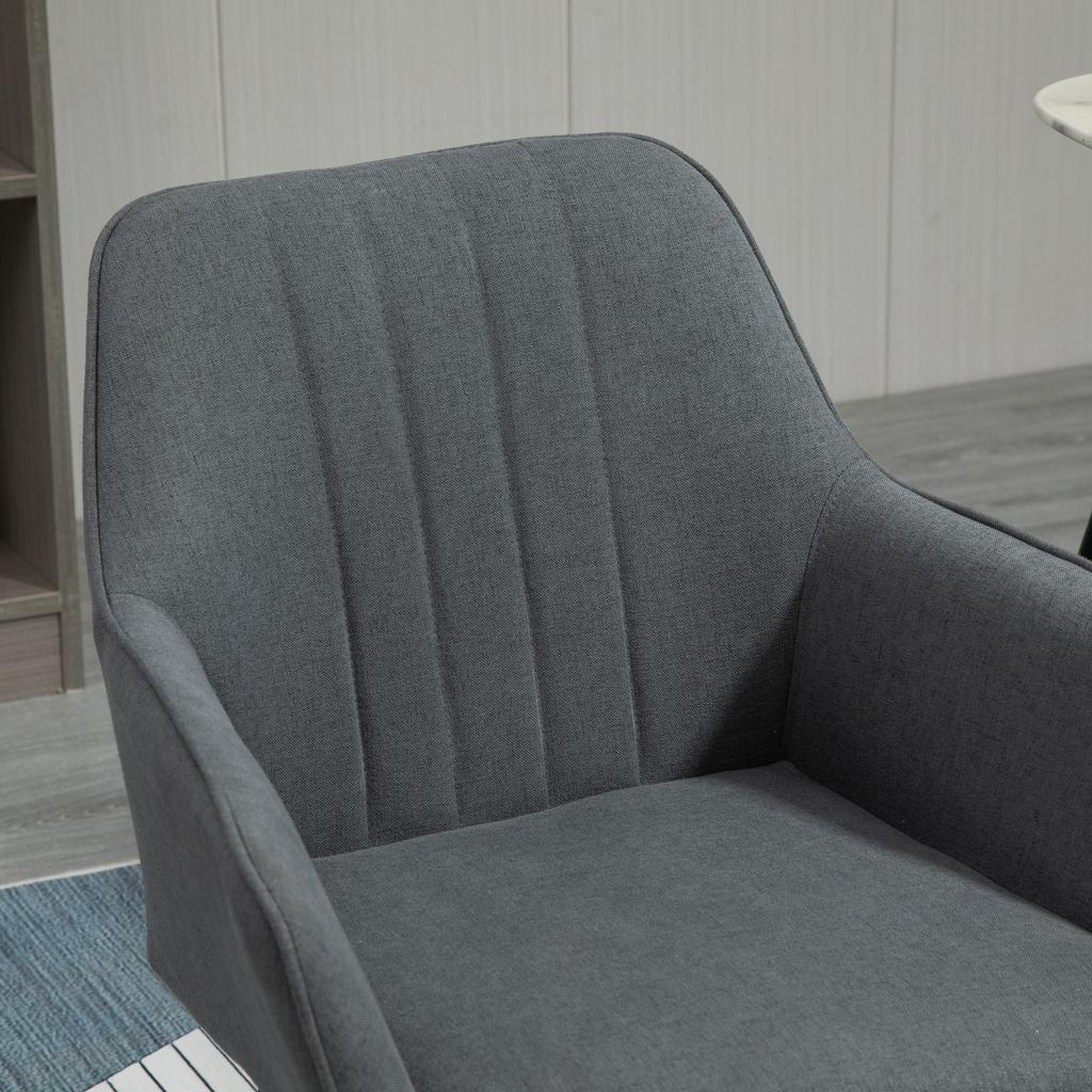 Dining Room Chairs 2 Piece Set Kitchen Chair With Backrest Linen Look Armchair Upholstered Chair With Armrests Chairs Living Room Chair For Dining