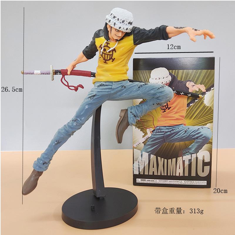26cm Cartoon Anime Figure One Piece Trafalgar D Water Law Pvc Collection Model Dolls Toy for Gift Trafalgar Law Action
