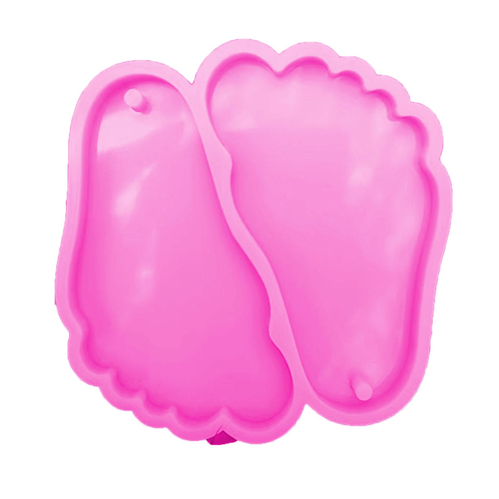 

Мемориальные украшения для ног Литье из смолы Силиконовая форма Женский брелок Декоративная подвеска Форма для ювелирных изделий для DIY ремесел розовый