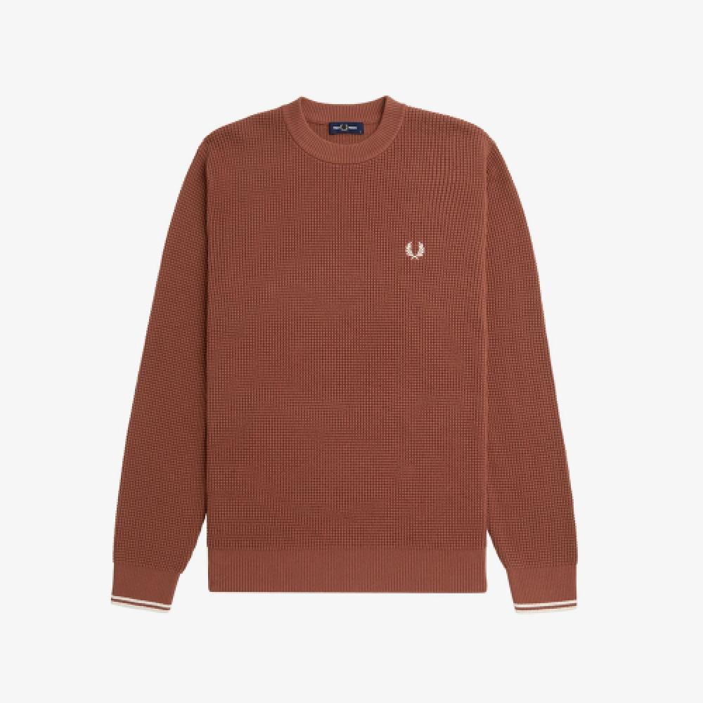 Fred Perry [sharp] Waffle Stitch Knit  S54  Afpm2436507 S54