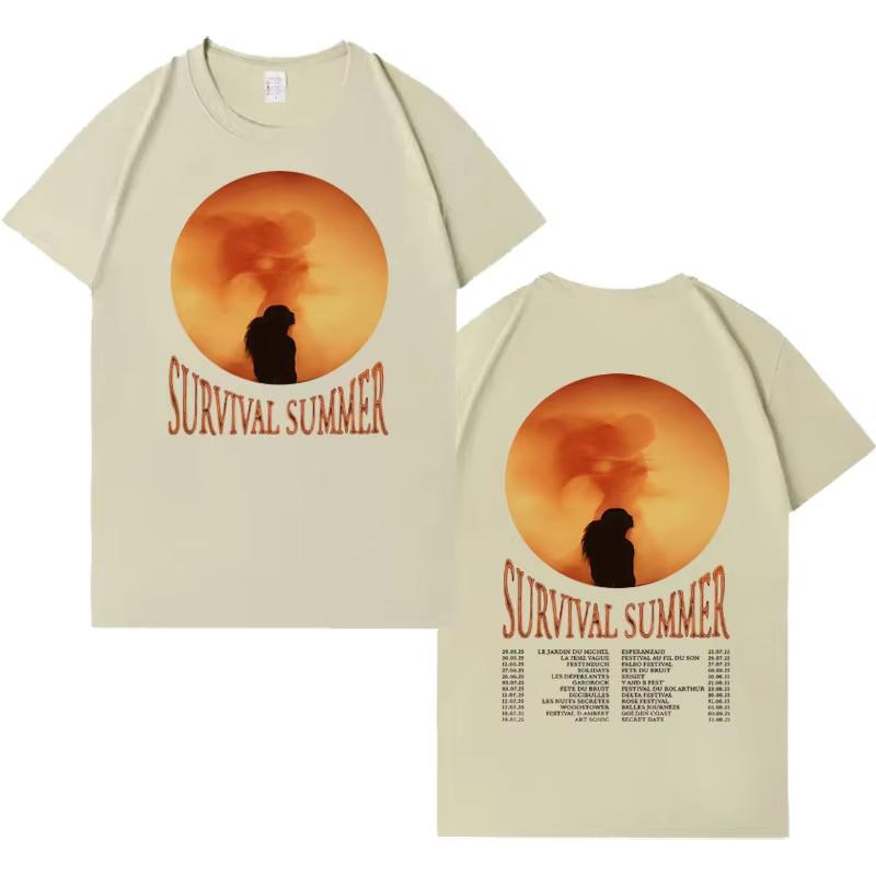 Singer Riles 2026 Fashion Album Tour Short Sleeve T Shirts Men High Quality Pop Cotton  Sports Cozy Streetwear Hip Hop Tshirt