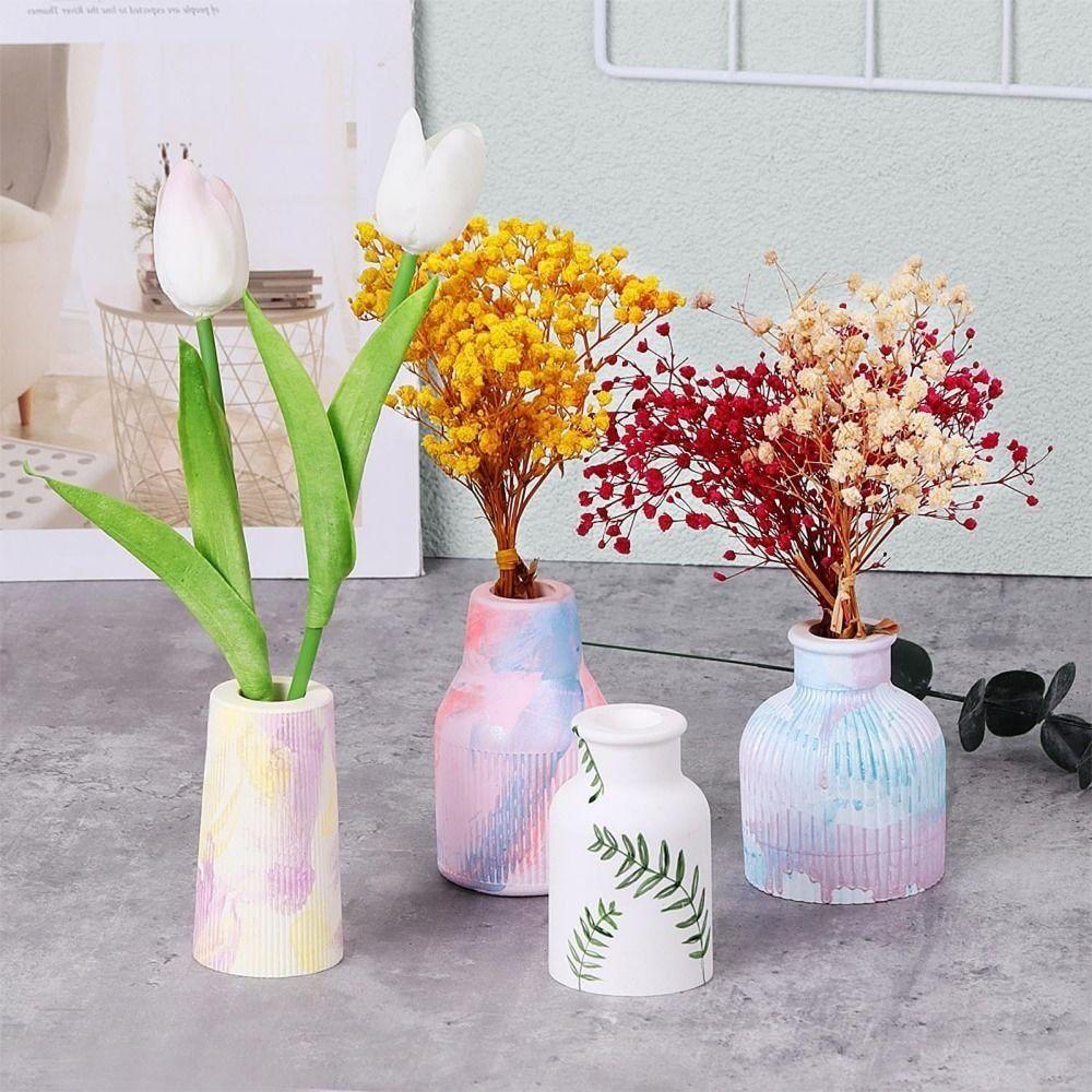 3D Vase Silicone Mold DIY Casting Molds Unique Concrete Vase Mold  Home Decor