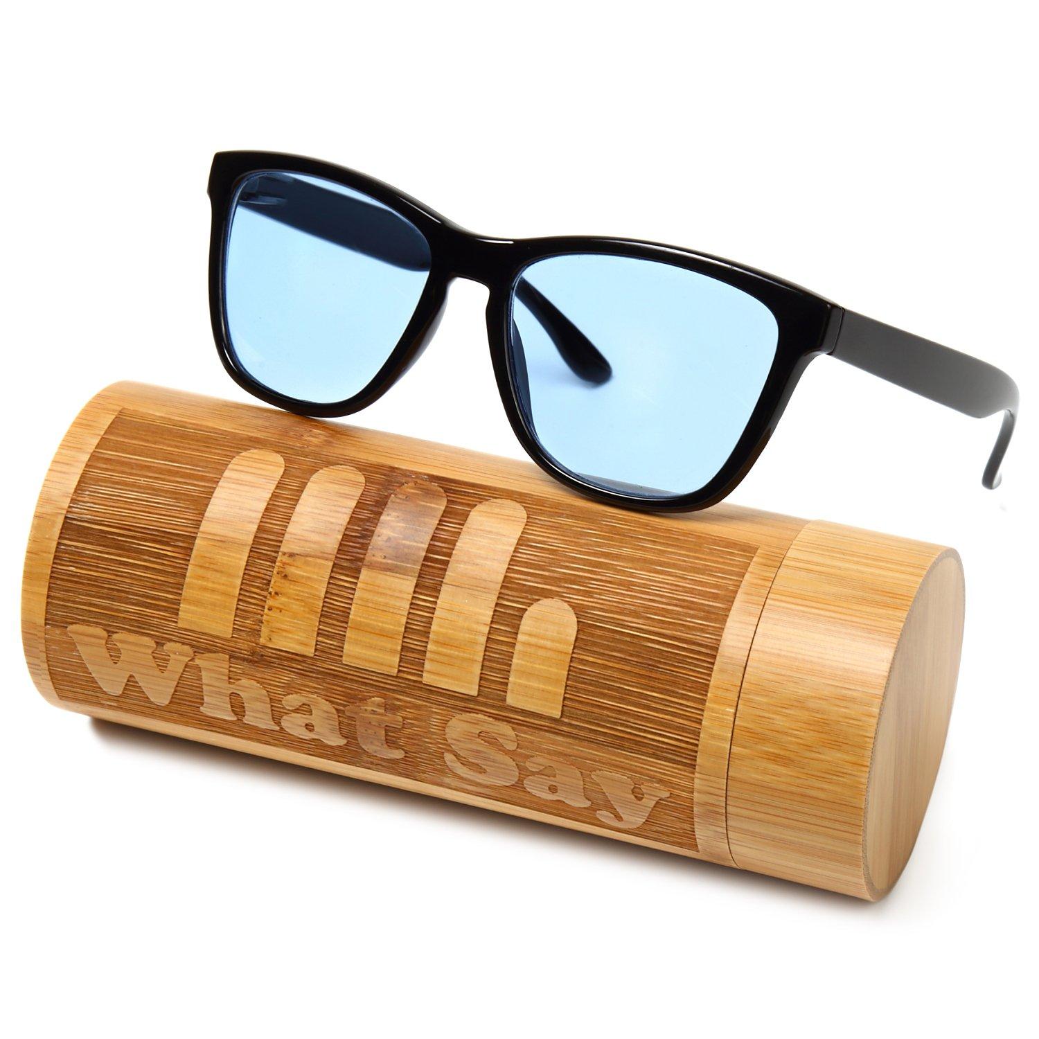 

What Say 17 Mirrored Wellington Asian UV400 for Men and Soft Hard Case Included Sunglasses, Colors, Lenses, Style, Fit, Trendy, Protection, Women, &