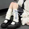 Cross Strap Japanese Cute JK Socks Warm Legs Socks Lolita Stacking Socks Women's Winter