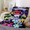 Customiz Name Personality Smiling Critters Blanket Soft &Warm Sofa Office Bed Travel Lunch Break Blanket, Gift Suitable All Seasons